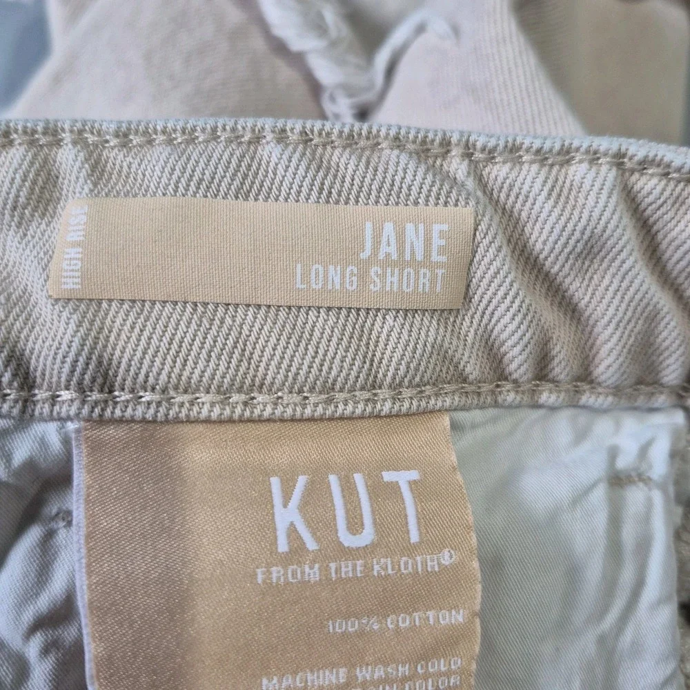 Kut‎ From the Kloth Shorts Womens 8 Denim Jean Jane Long High Rise Distressed